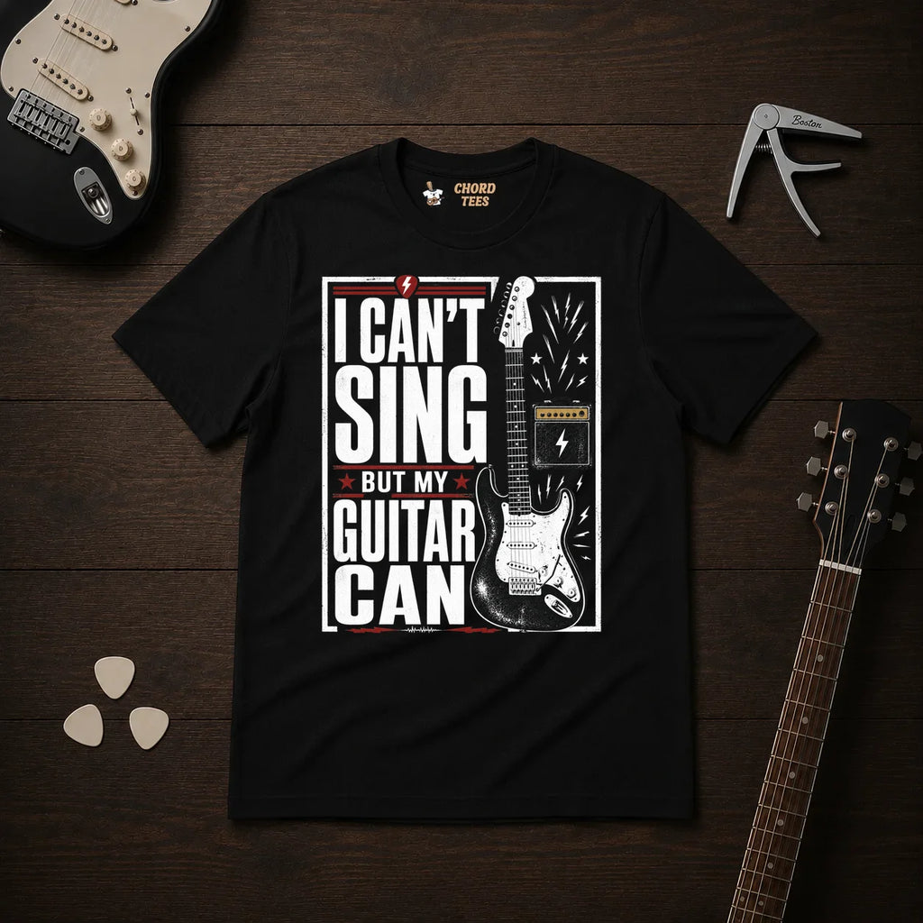 I Can't Sing But My Guitar Can T-Shirt
