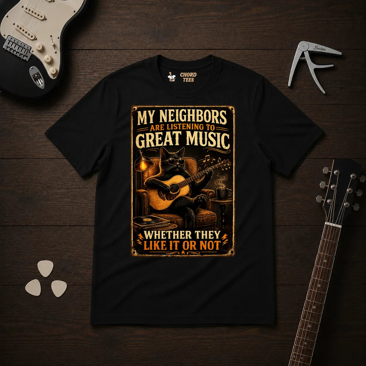 My Neighbors Are Listening To Great Music T-Shirt