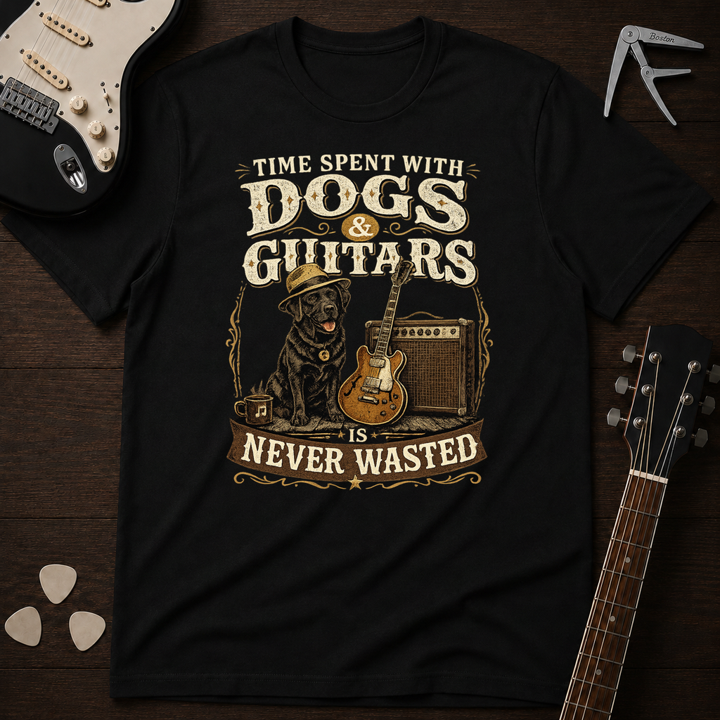 Time Spent With Dogs & Guitars T-Shirt