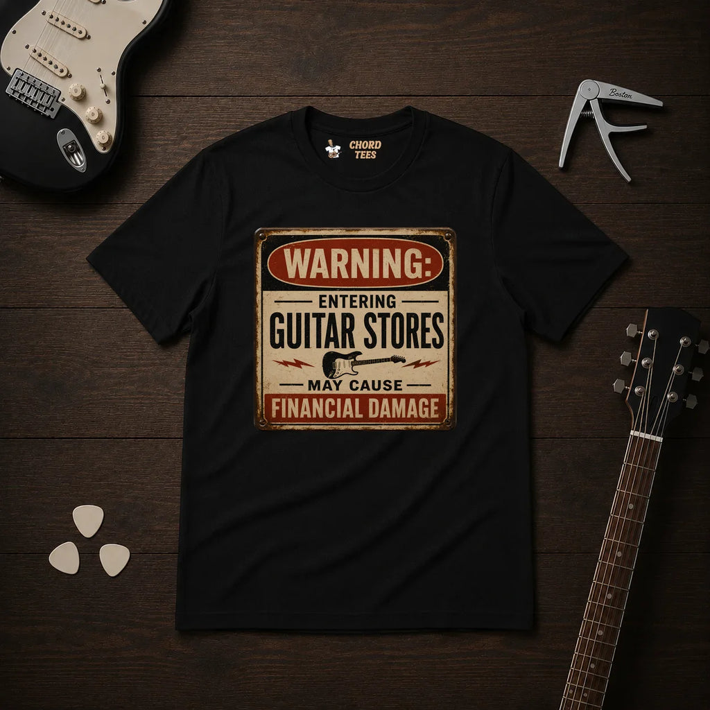 Warning Entering Guitar Stores T-Shirt