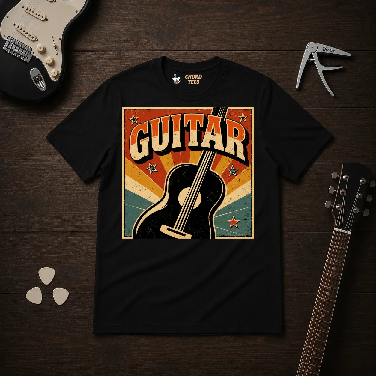 Golden Hour Guitar T-Shirt