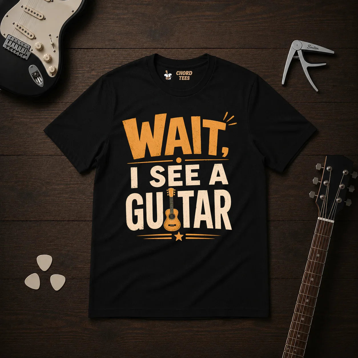 Wait I See A Guitar T-Shirt