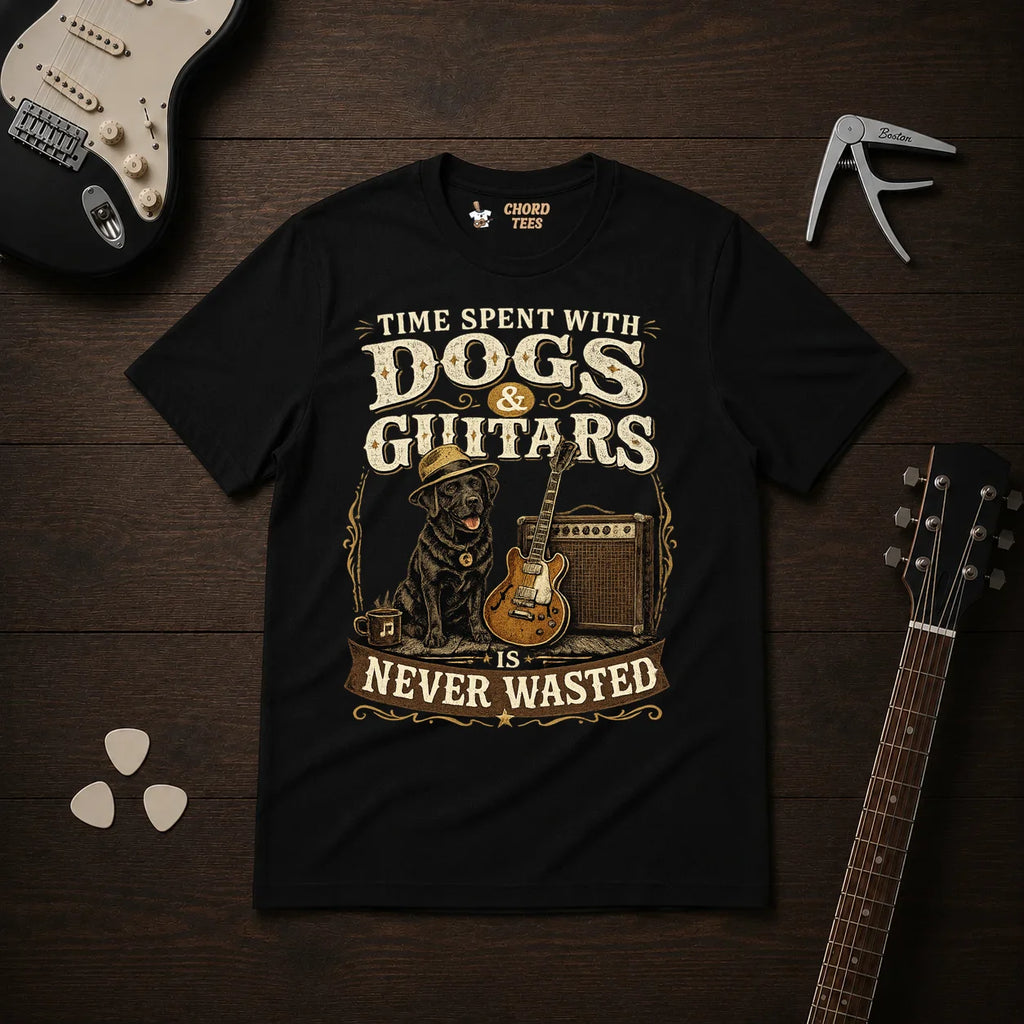 Time Spent With Dogs & Guitars T-Shirt