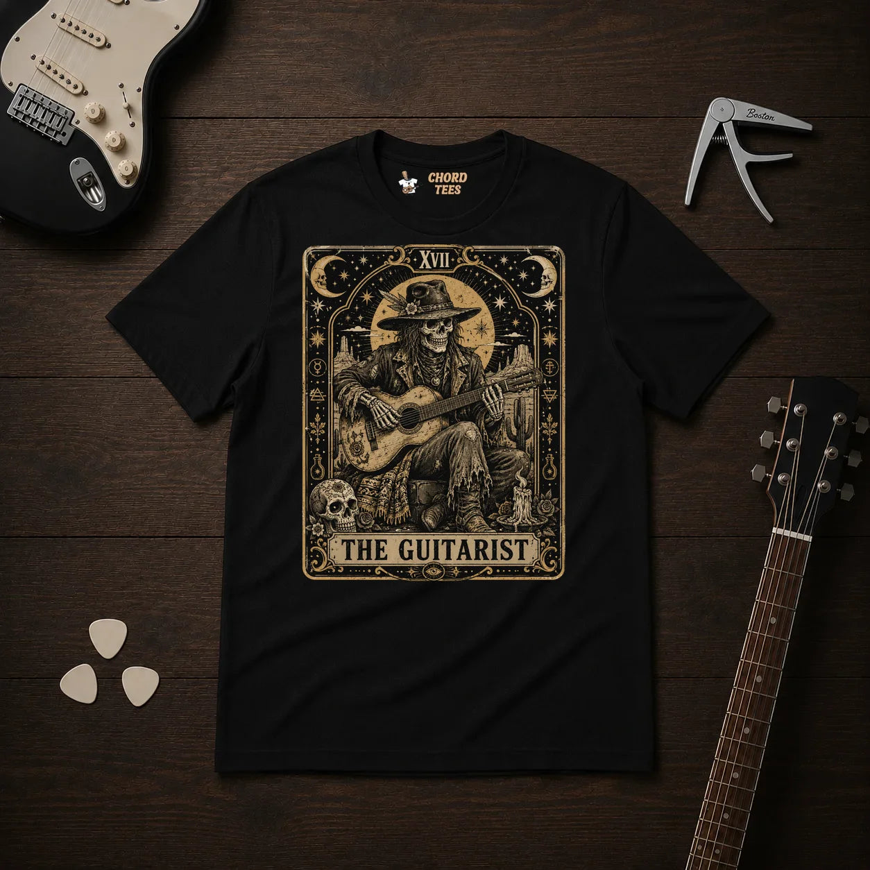 The Guitarist Tarrot Card T-Shirt