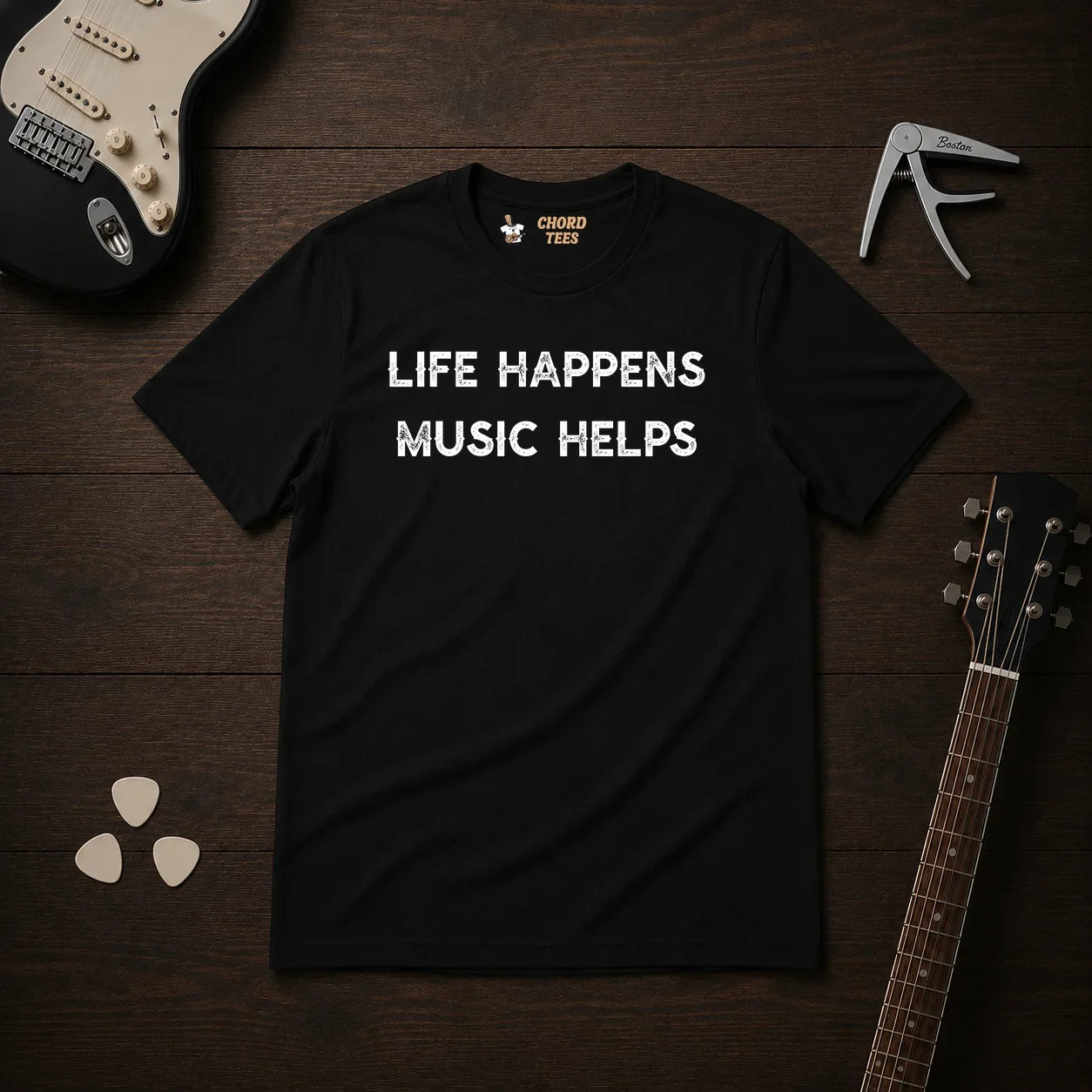 Life Happens Music Helps T-Shirt
