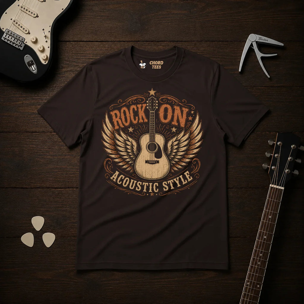 Rock On Acoustic Style T-Shirt