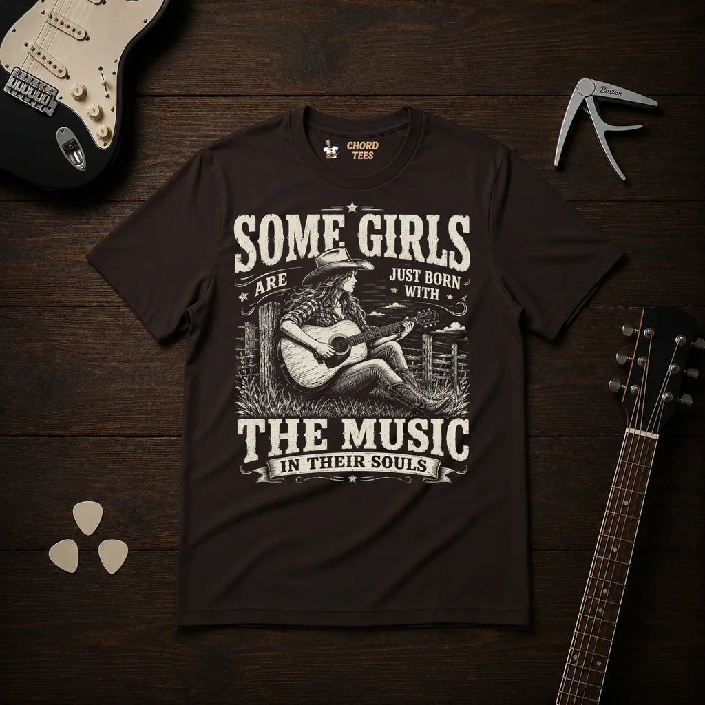 Some Girls Are Just Born With The Music T-Shirt
