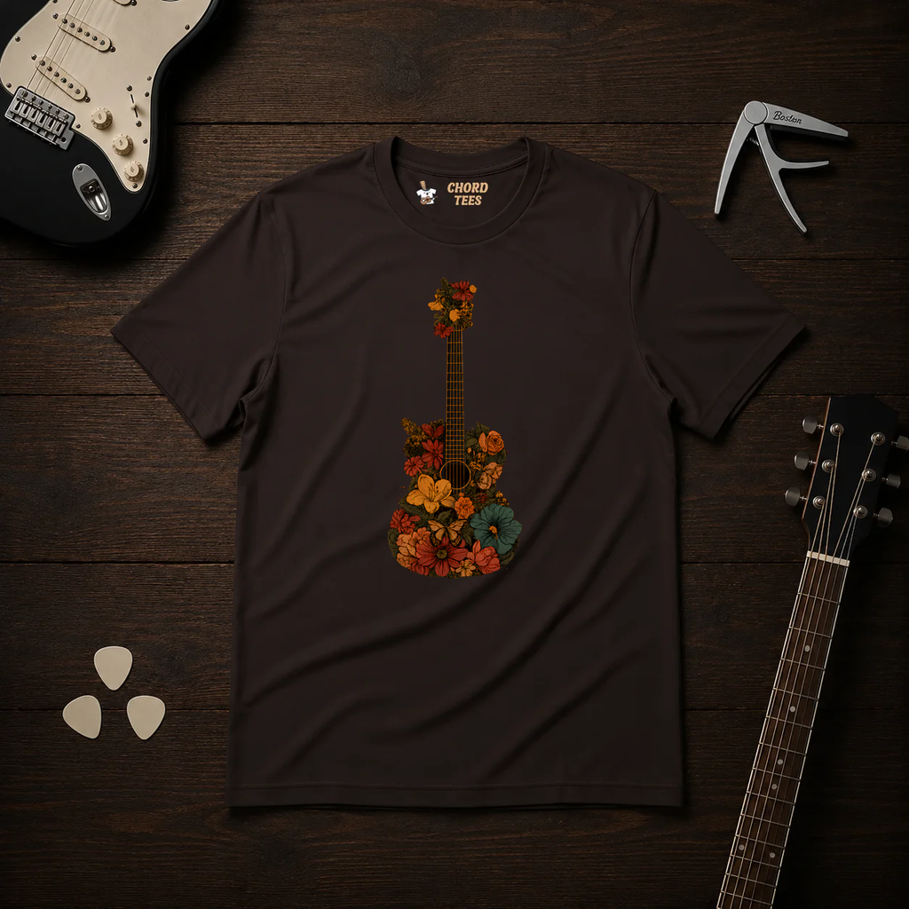 Guitar Flowers T-Shirt