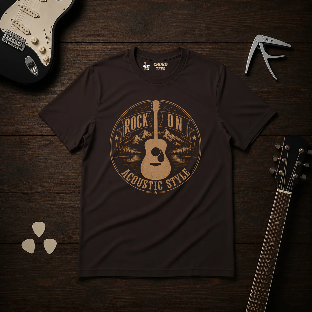 Rock On Acoustic Style T-Shirt