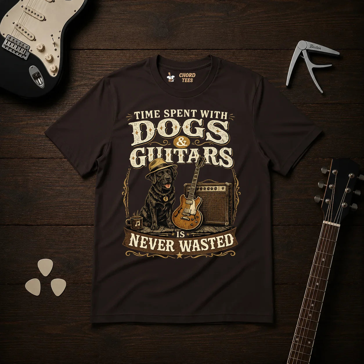 Time Spent With Dogs & Guitars T-Shirt