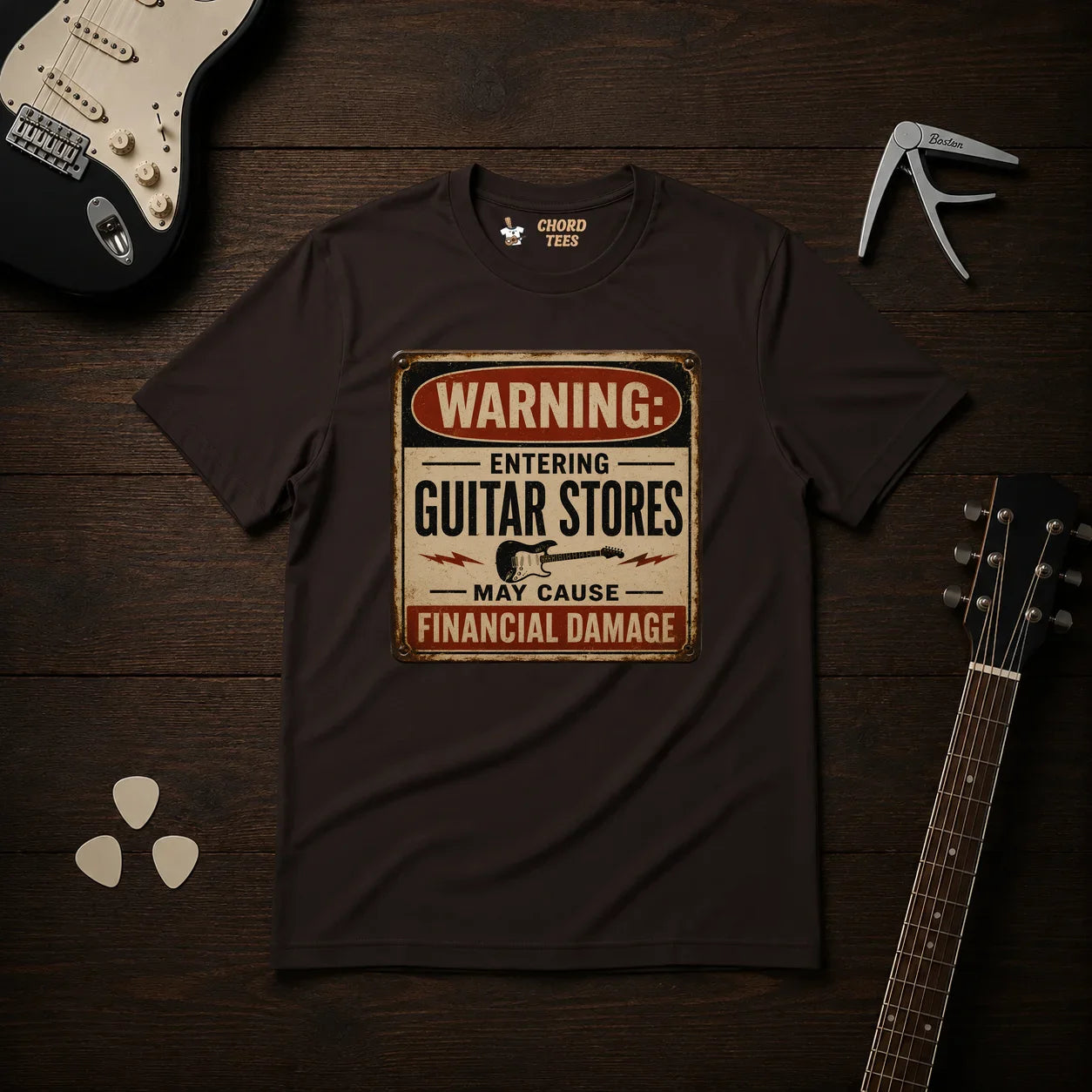 Warning Entering Guitar Stores T-Shirt