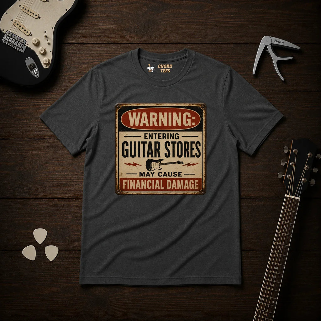 Warning Entering Guitar Stores T-Shirt