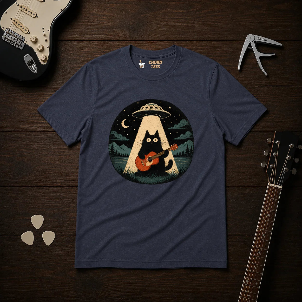 Cat UFO T-Shirt