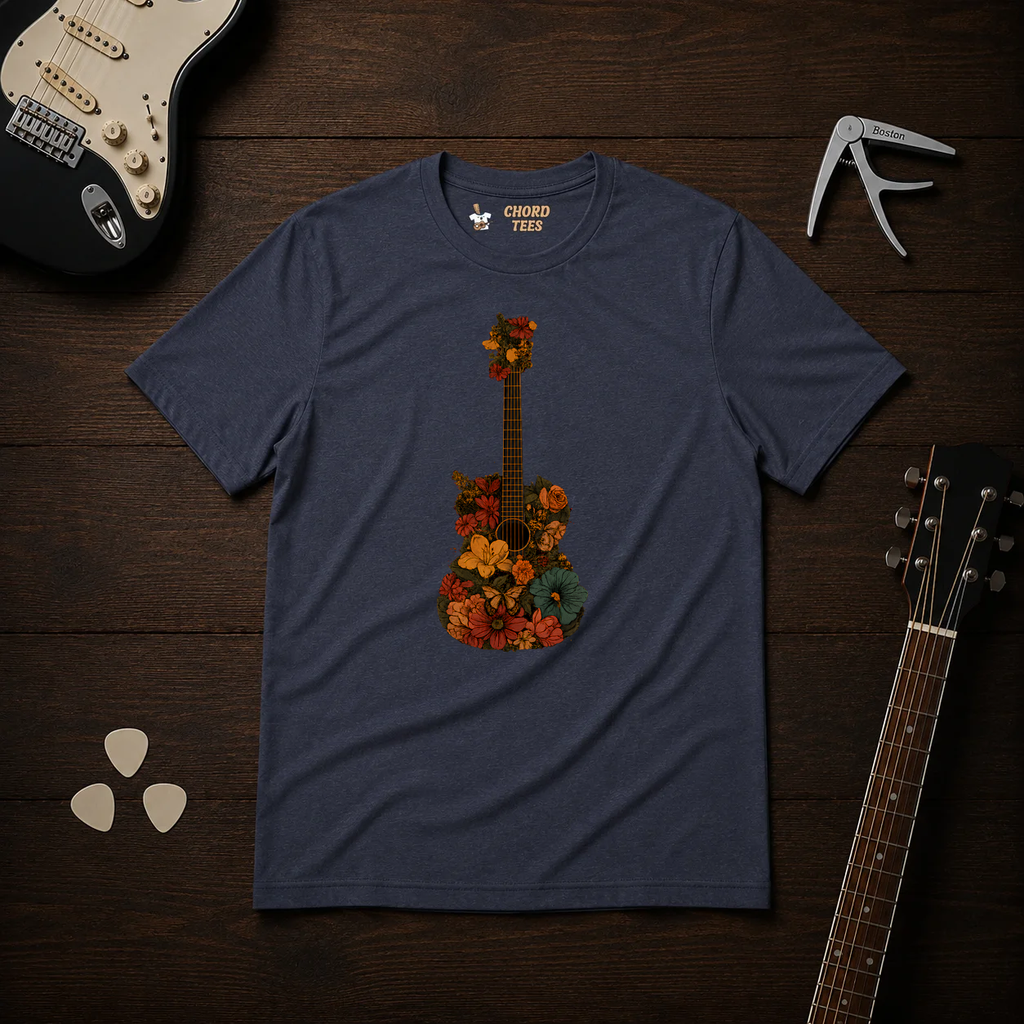 Guitar Flowers T-Shirt