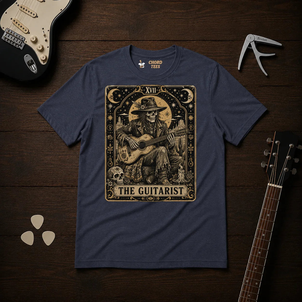The Guitarist Tarrot Card T-Shirt