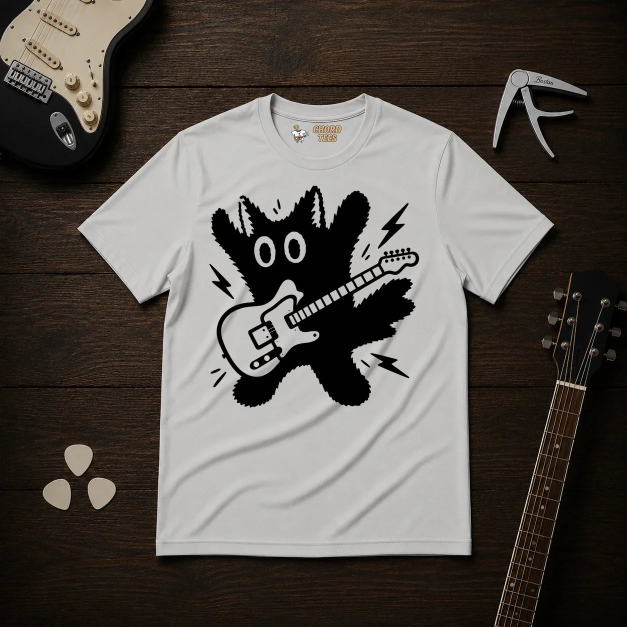 Cat Guitarist T-Shirt