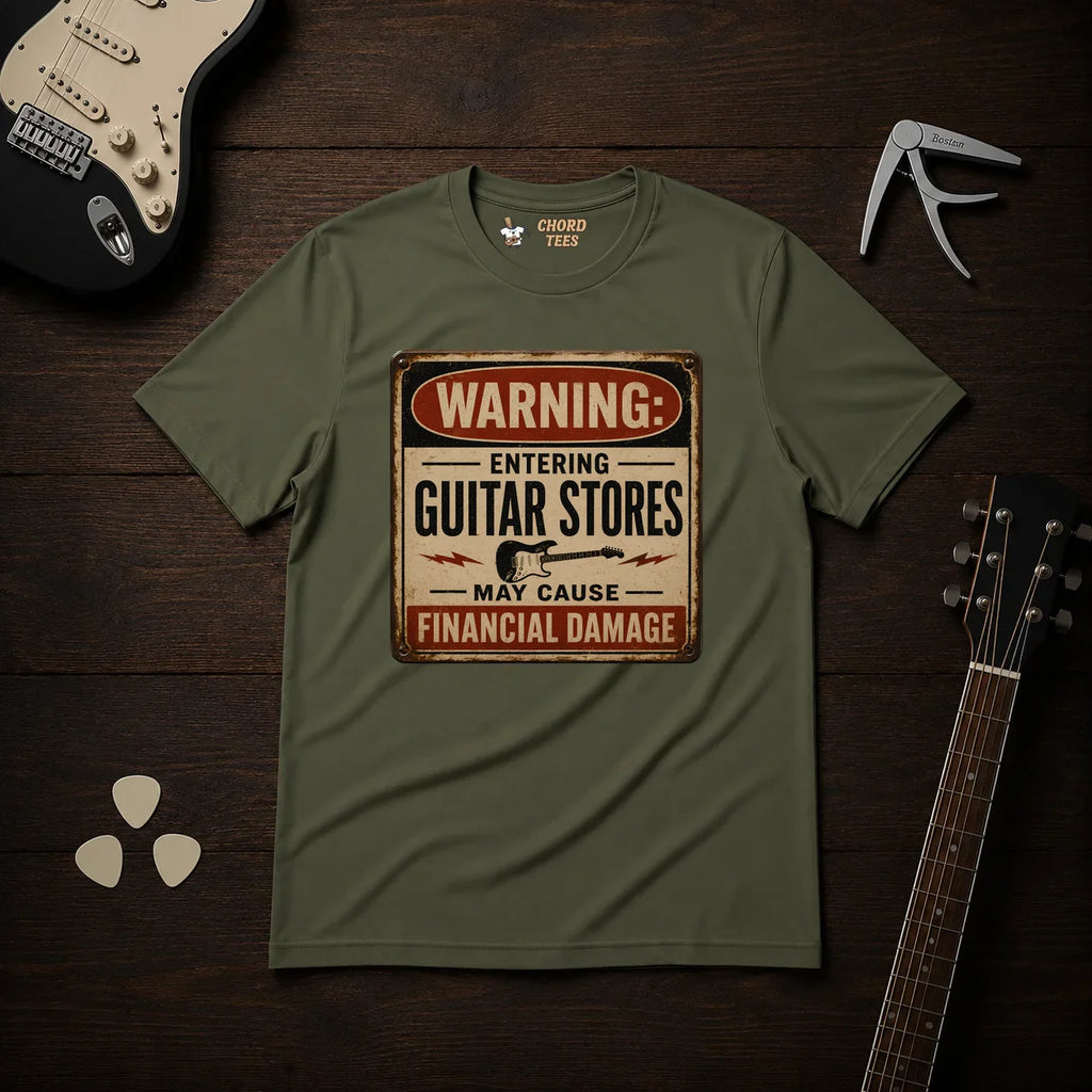 Warning Entering Guitar Stores T-Shirt