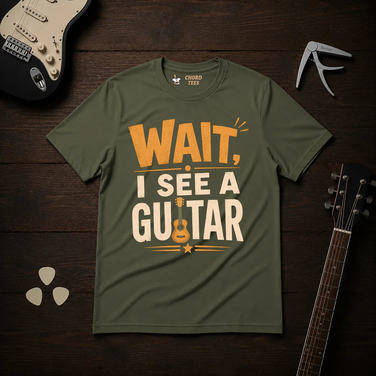 Wait I See A Guitar T-Shirt