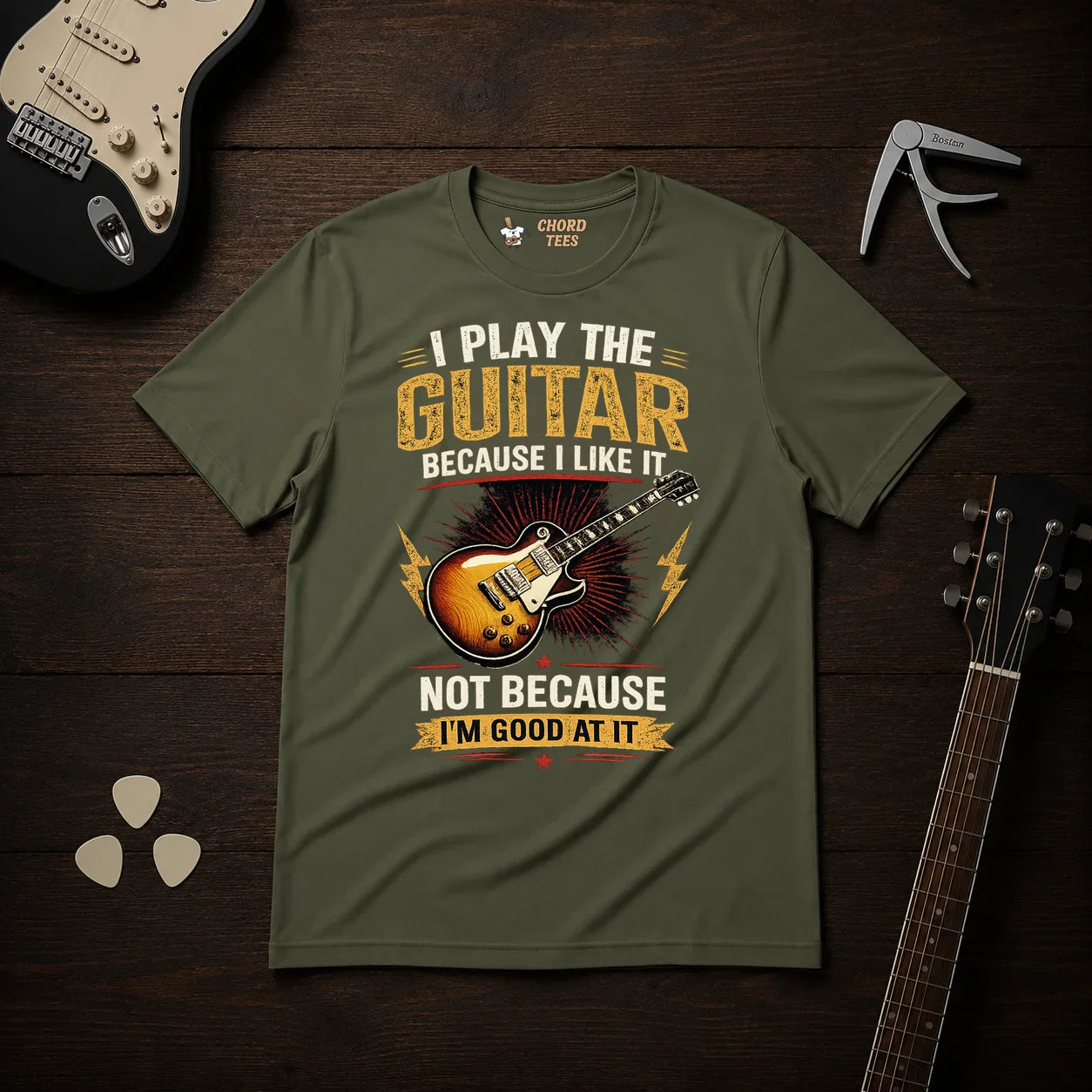 I Play The Guitar Because T-Shirt