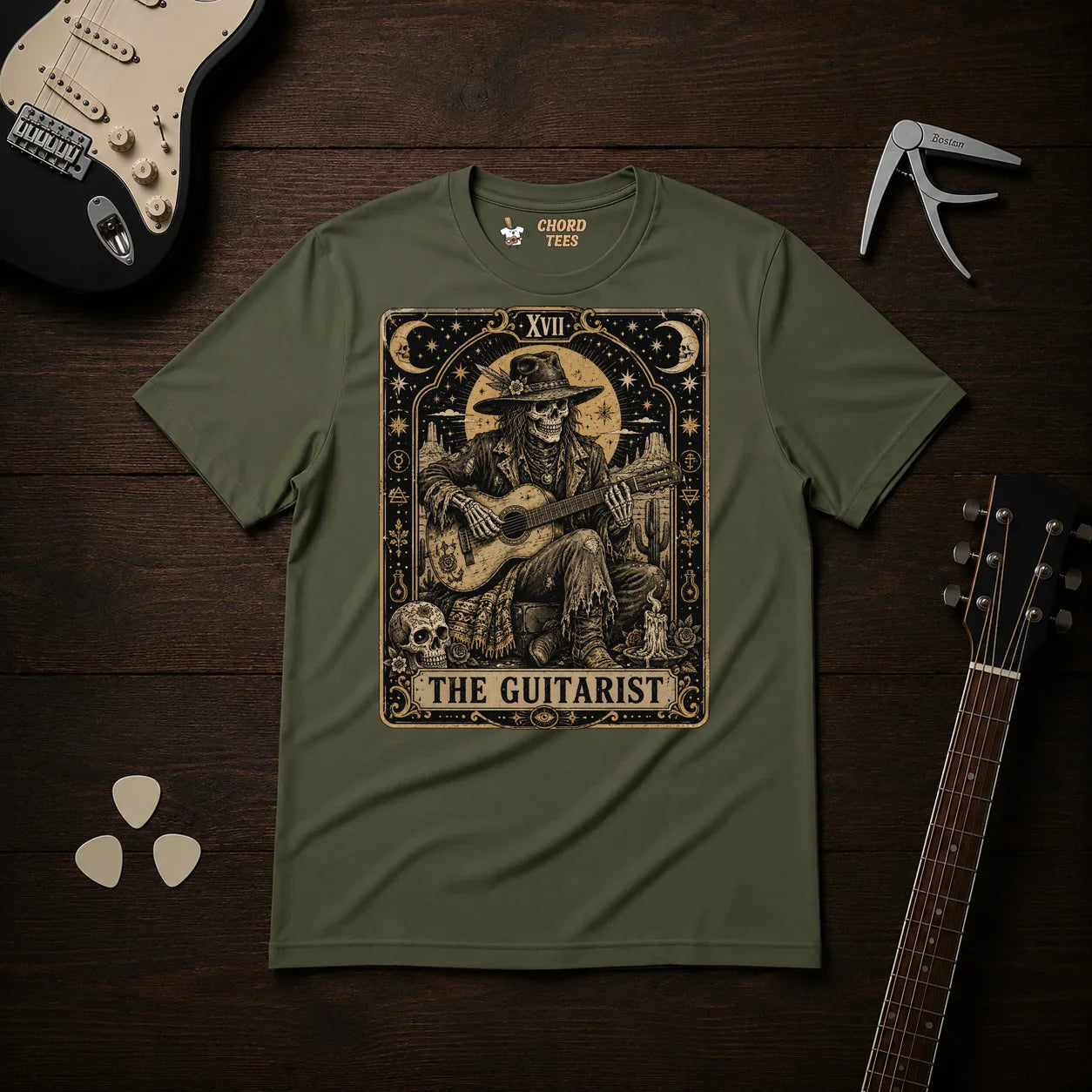 The Guitarist Tarrot Card T-Shirt