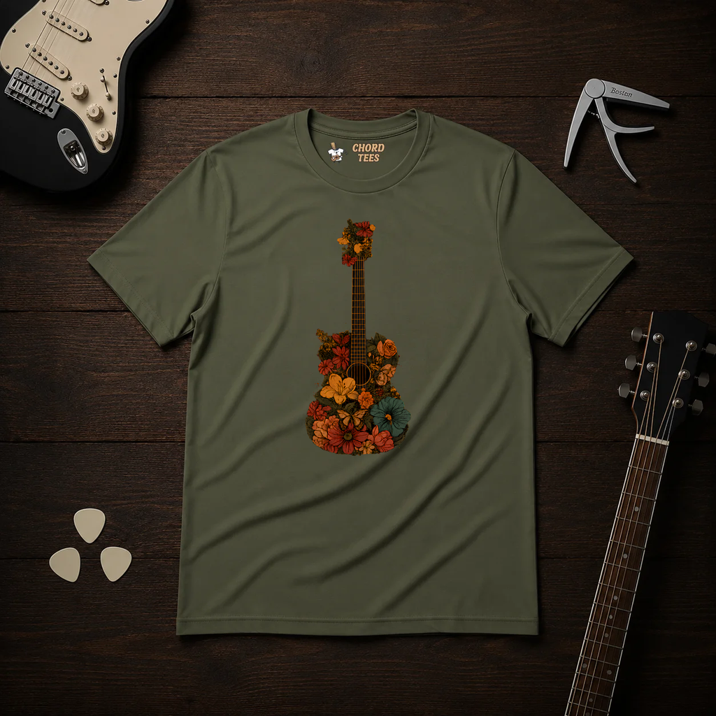 Guitar Flowers T-Shirt