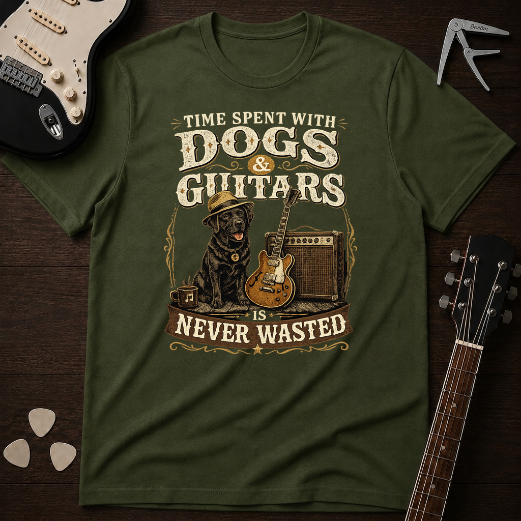 Time Spent With Dogs & Guitars T-Shirt