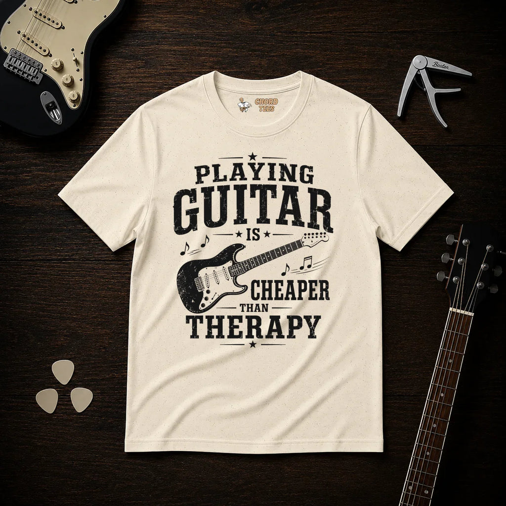 Playing Guitar Is Cheaper Than Therapy T-Shirt