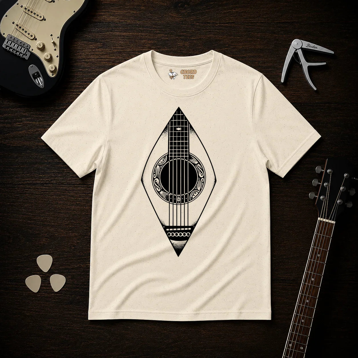 Guitar Diamond Shaped T-Shirt