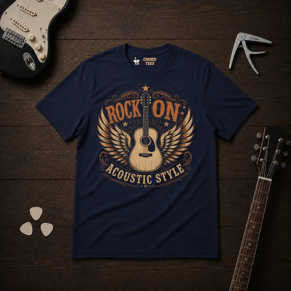 Rock On Acoustic Style T-Shirt