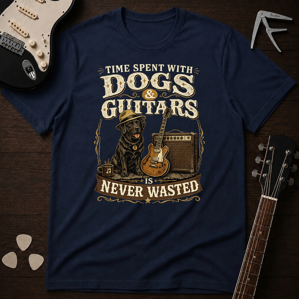Time Spent With Dogs & Guitars T-Shirt