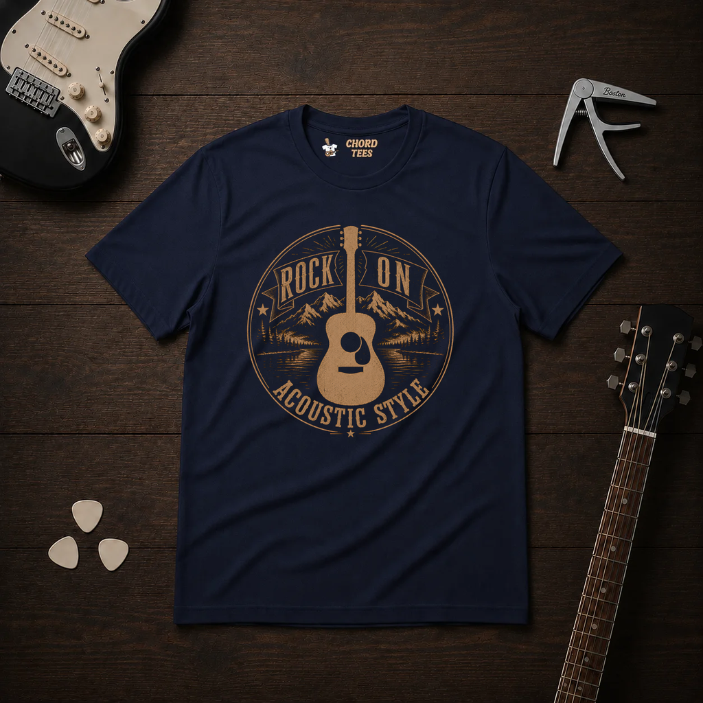 Rock On Acoustic Style T-Shirt