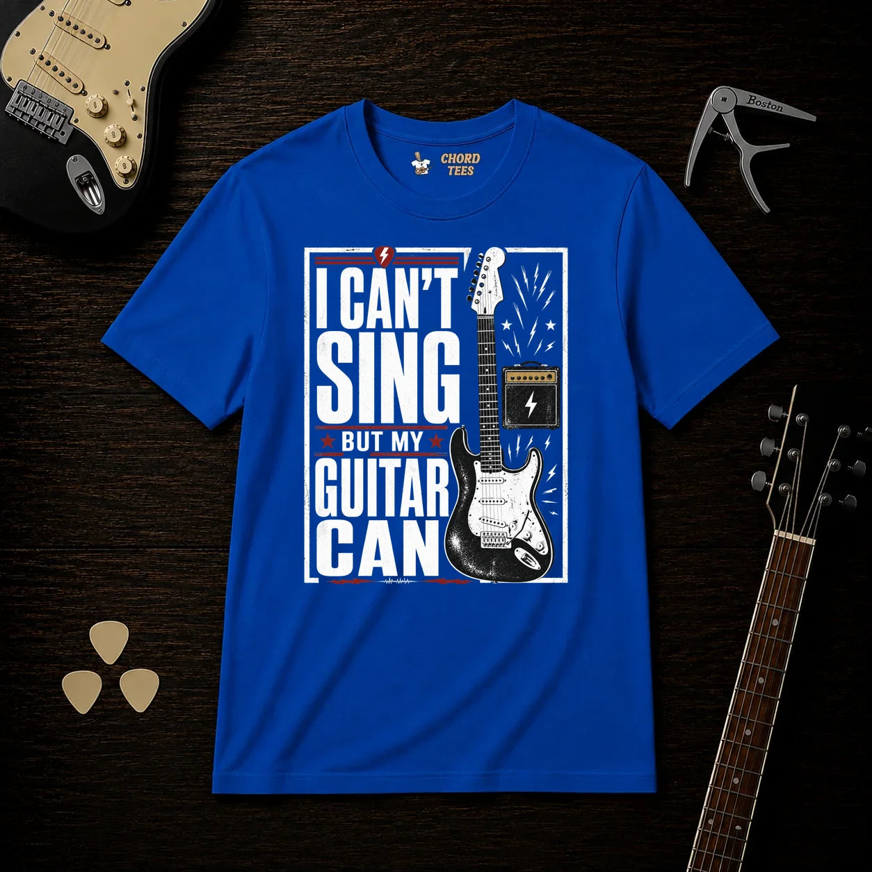 I Can't Sing But My Guitar Can T-Shirt
