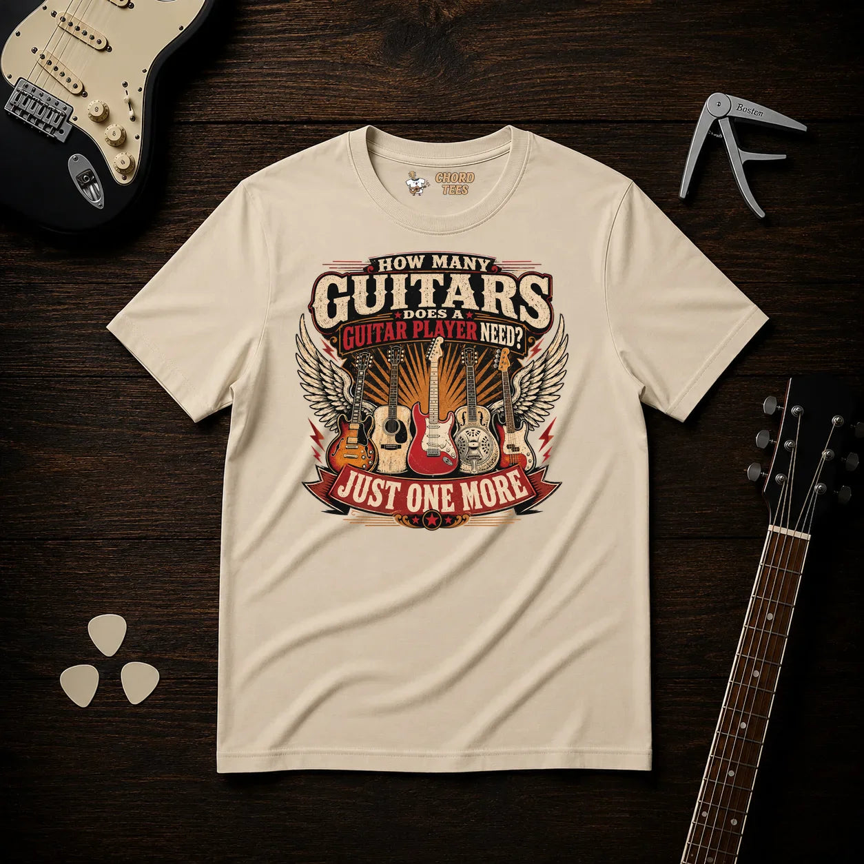 How Many Guitars Does A Guitar Player Need T-Shirt