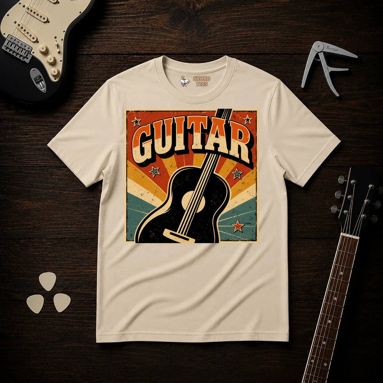 Golden Hour Guitar T-Shirt