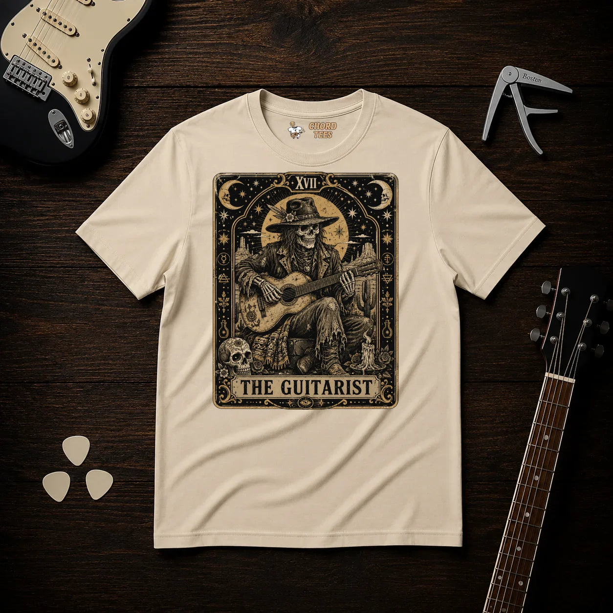 The Guitarist Tarrot Card T-Shirt