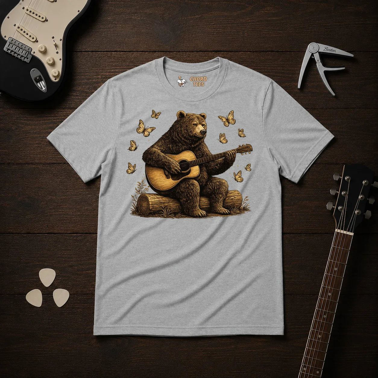 Bear Playing Guitar T-Shirt