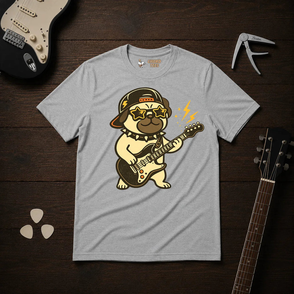 Pug Playing Guitar T-Shirt