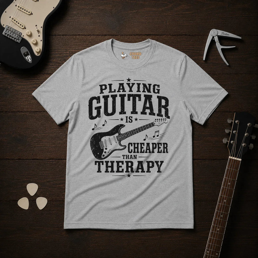 Playing Guitar Is Cheaper Than Therapy T-Shirt