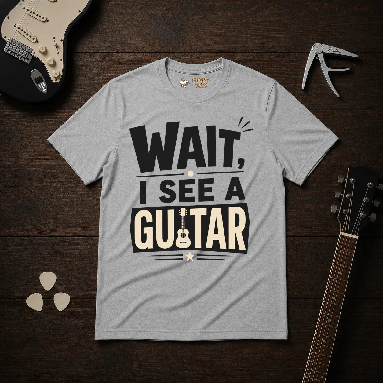 Wait I See A Guitar T-Shirt