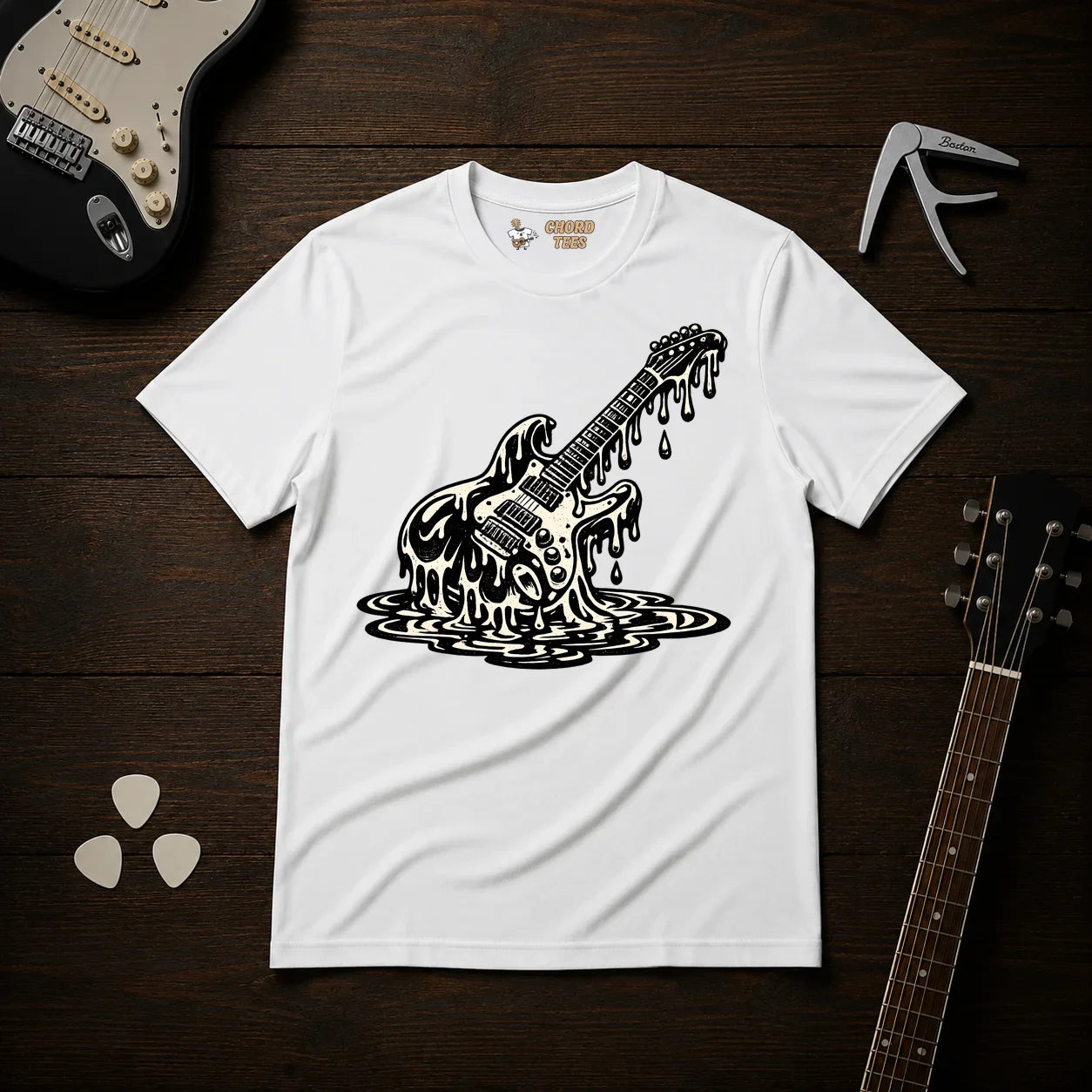 Melting Guitar T-Shirt