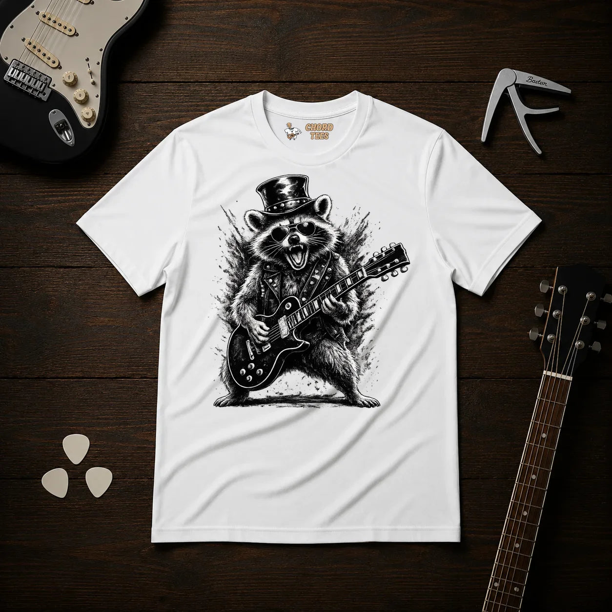 Raccoon Guitarist T-Shirt