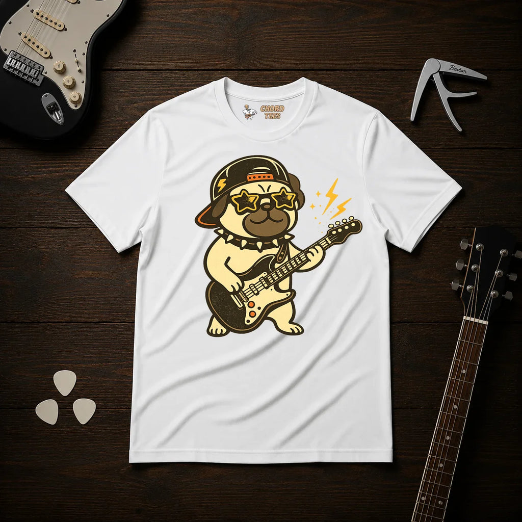 Pug Playing Guitar T-Shirt
