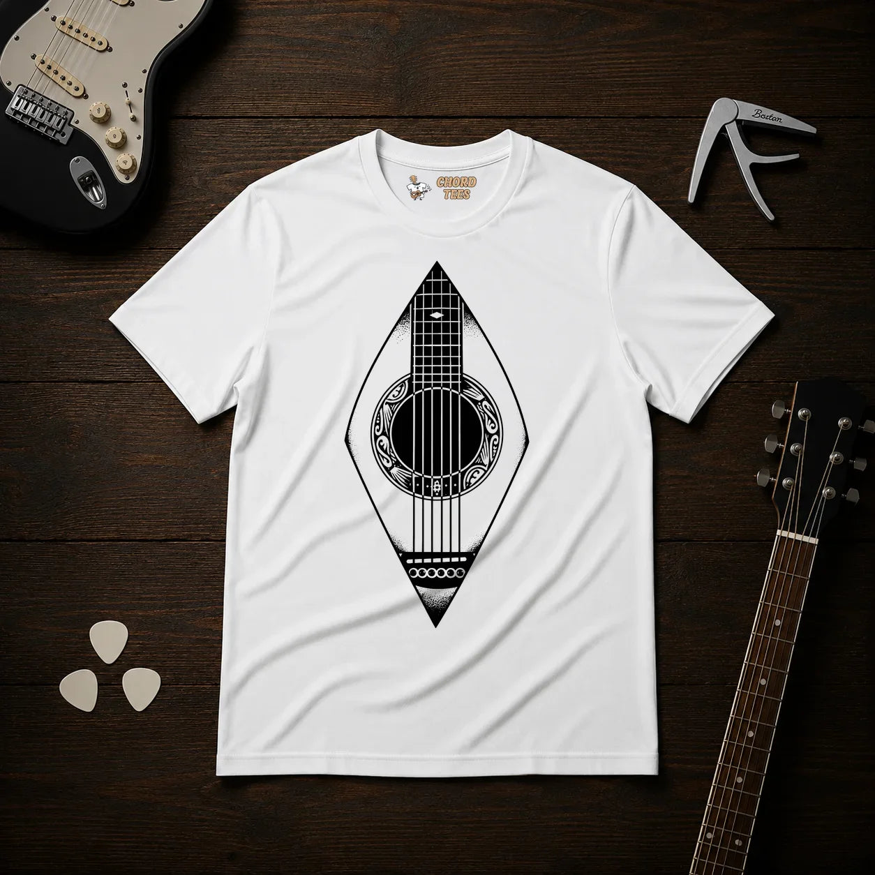 Guitar Diamond Shaped T-Shirt