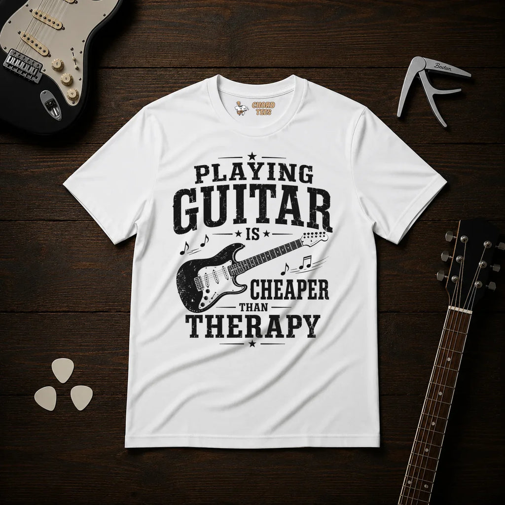 Playing Guitar Is Cheaper Than Therapy T-Shirt