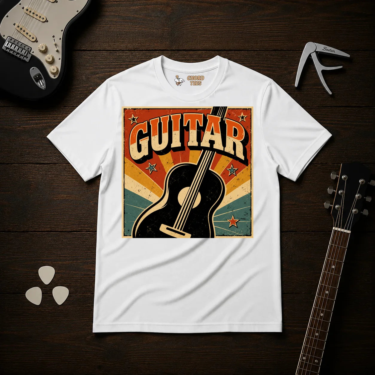 Golden Hour Guitar T-Shirt