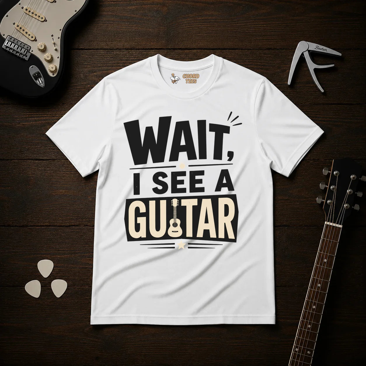 Wait I See A Guitar T-Shirt