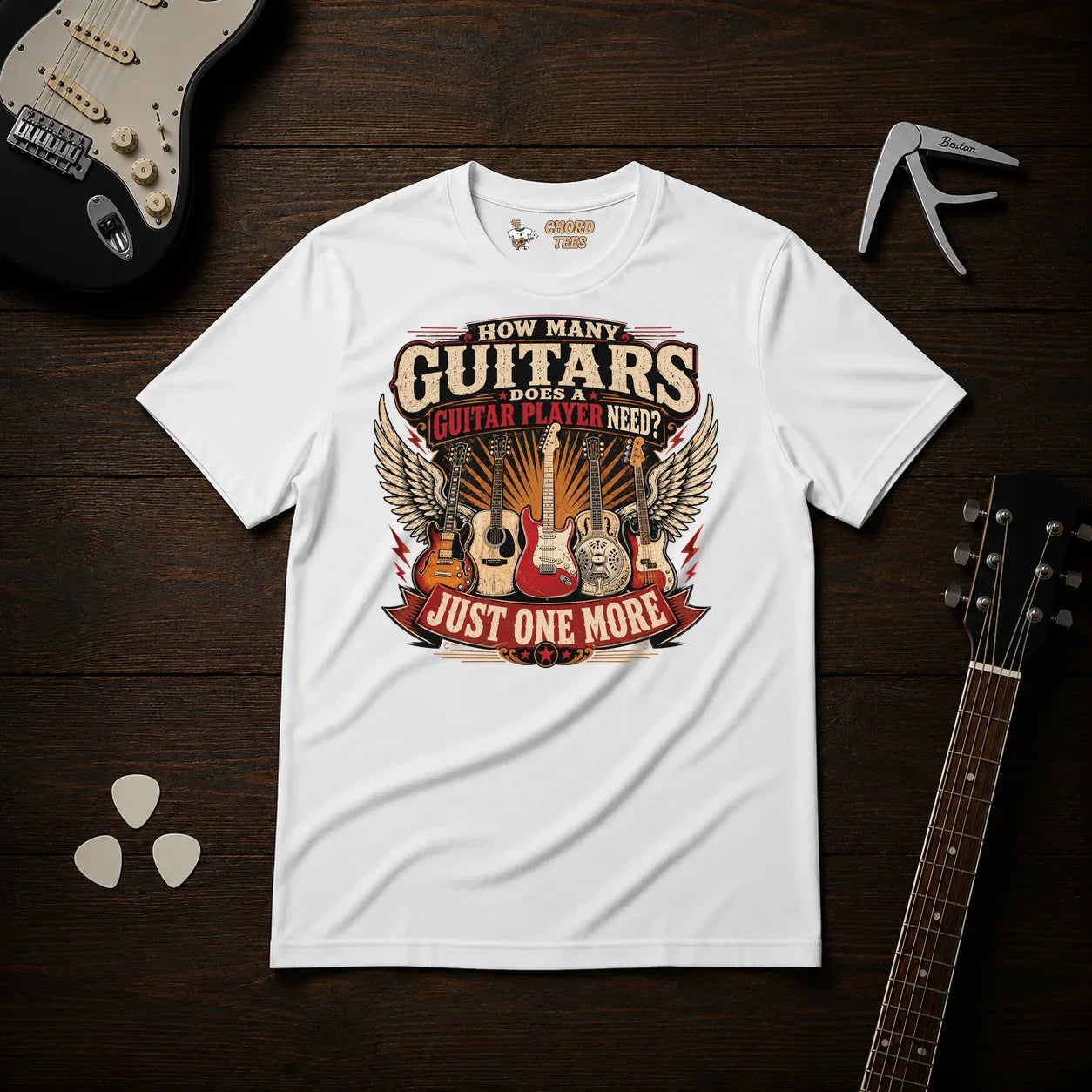 How Many Guitars Does A Guitar Player Need T-Shirt